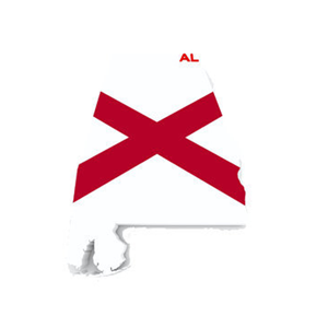 Alabama Flag Map