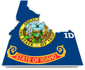 Idaho Flag Map