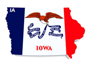 Iowa Flag Map