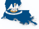 Louisiana Flag Map