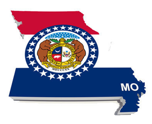 Missouri Flag Map