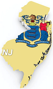 New Jersey Flag Map