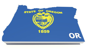 Oregon Flag Map