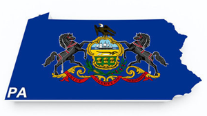 Pennsylvania Flag Map