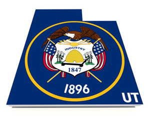 Utah Flag Map