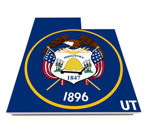 Utah Flag Map