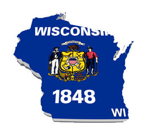 Wisconsin Flag Map